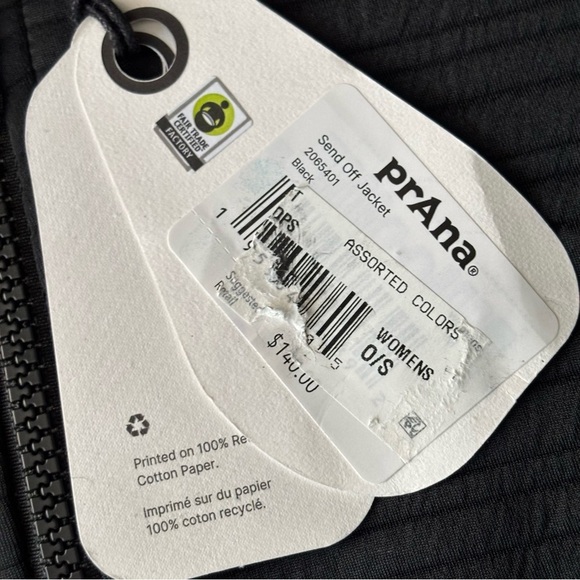 PrAna Women’s Send Off Jacket Size Medium Black New - Picture 6 of 11